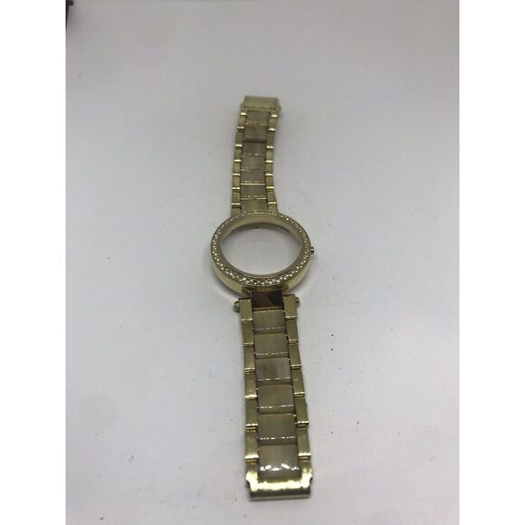 Michael Kors Watch Bracelet Links Case Use For Parts Used Band Z255 16mm Twotone - Picture 4 of 4
